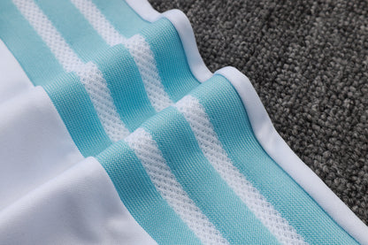 Argentina 1/4 Zip Tracksuit Set - White/Light Blue/Navy