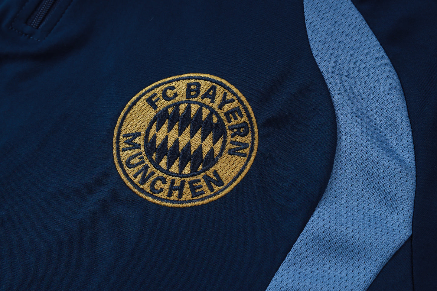 Bayern Munich 1/4 Zip Tracksuit Set - Navy/Steel Blue/Red