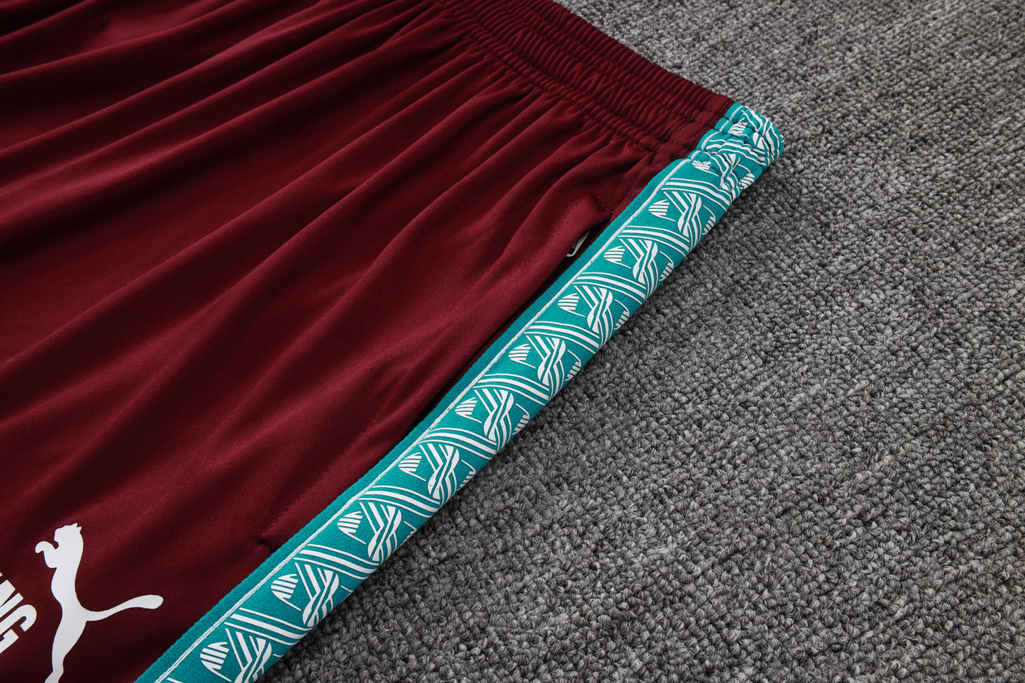Portugal 1/4 Zip Tracksuit Set - Maroon/Teal