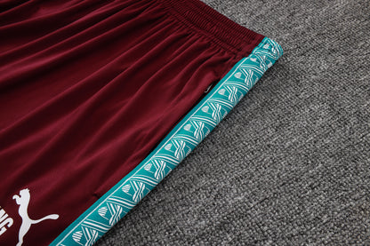 Portugal 1/4 Zip Tracksuit Set - Maroon/Teal
