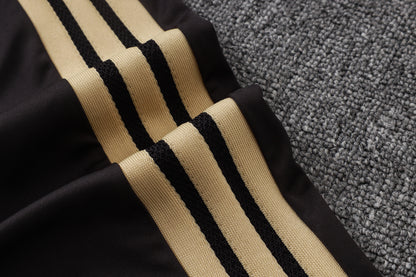 Flamengo 1/4 Zip Tracksuit Set - White/Black/Gold
