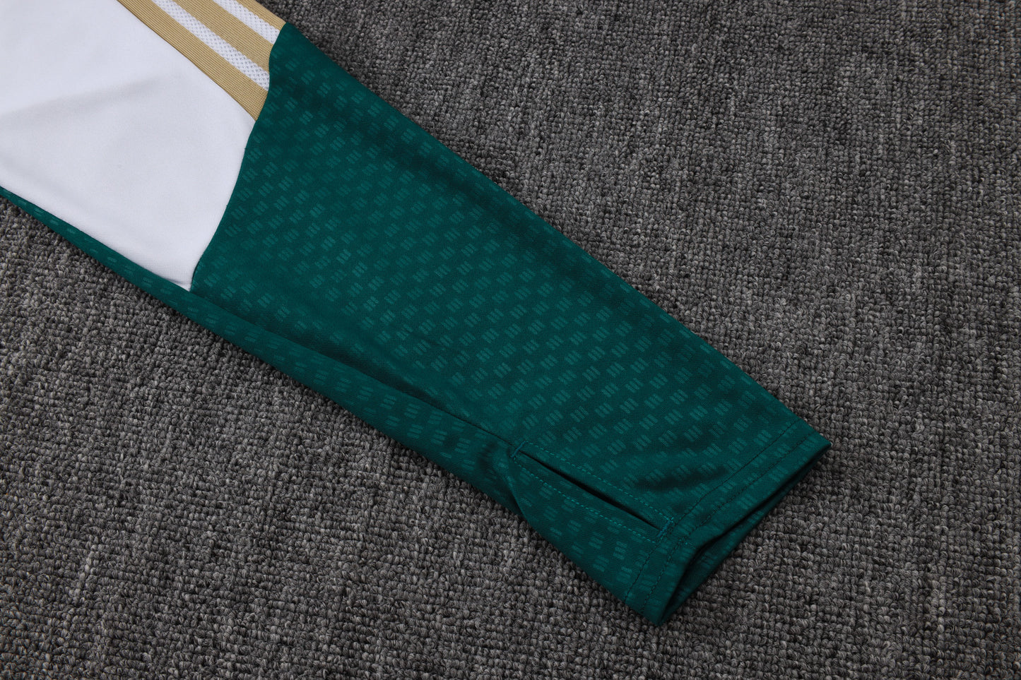 Italy 1/4 Zip Tracksuit Set - White/Green