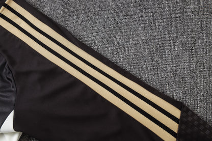 Flamengo 1/4 Zip Tracksuit Set - White/Black/Gold