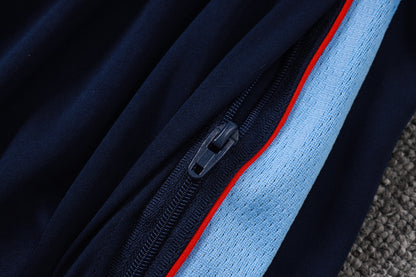 England 1/4 Zip Tracksuit Set - Light Blue/Navy