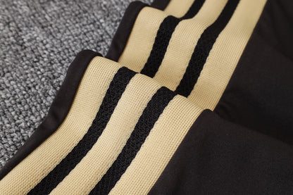 Flamengo 1/4 Zip Tracksuit Set - Black/White/Gold