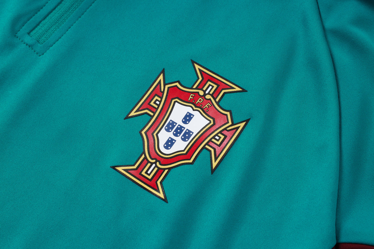 Portugal 1/4 Zip Tracksuit Set - Teal/Maroon