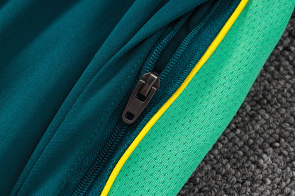 Brazil 1/4 Zip Tracksuit Set - Light Blue/Teal