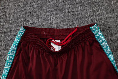 Portugal 1/4 Zip Tracksuit Set - Maroon/Teal