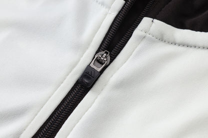 Flamengo 1/4 Zip Tracksuit Set - White/Black/Gold