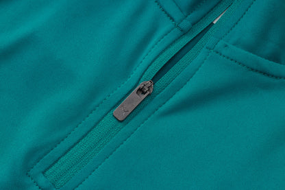 Portugal 1/4 Zip Tracksuit Set - Teal/Maroon