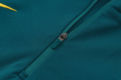 Brazil 1/4 Zip Tracksuit Set - Teal/Green