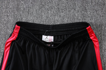 Brazil 1/4 Zip Tracksuit Set - Black/Red Jordan