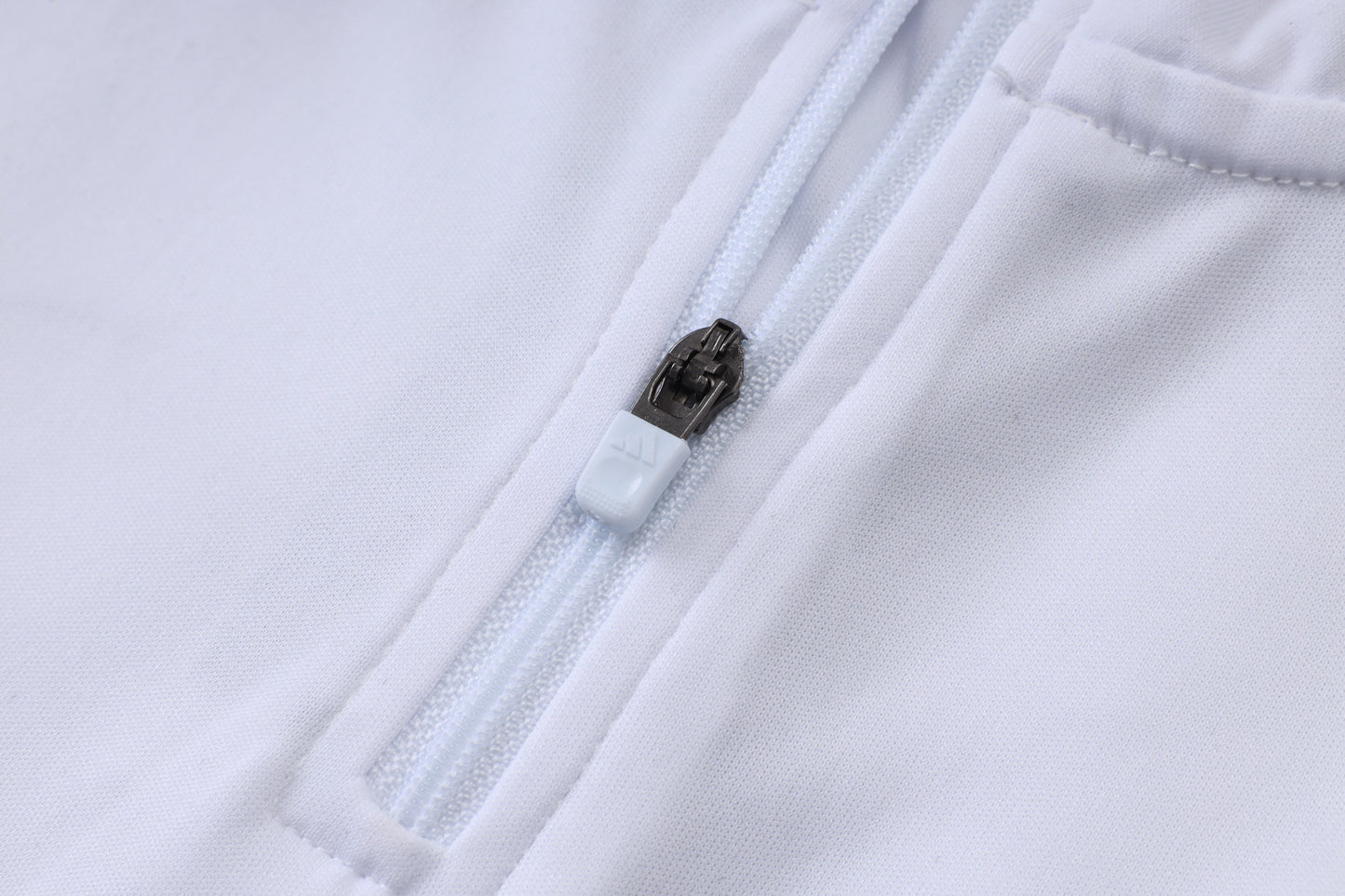 Real Madrid 1/4 Zip Tracksuit Set - White/Black/Grey