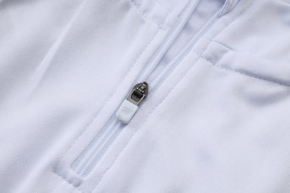 Argentina 1/4 Zip Tracksuit Set - White/Light Blue/Navy