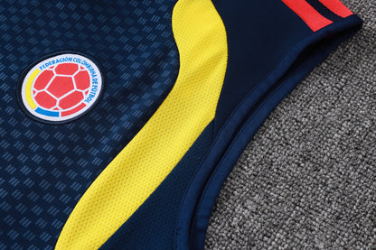 Colombia Sleeveless Training Kit - Navy/Blue