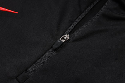PSG 1/4 Zip Tracksuit Set - Black/Red