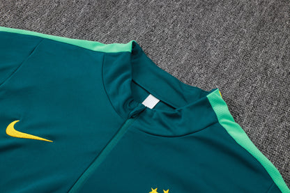 Brazil 1/4 Zip Tracksuit Set - Teal/Green
