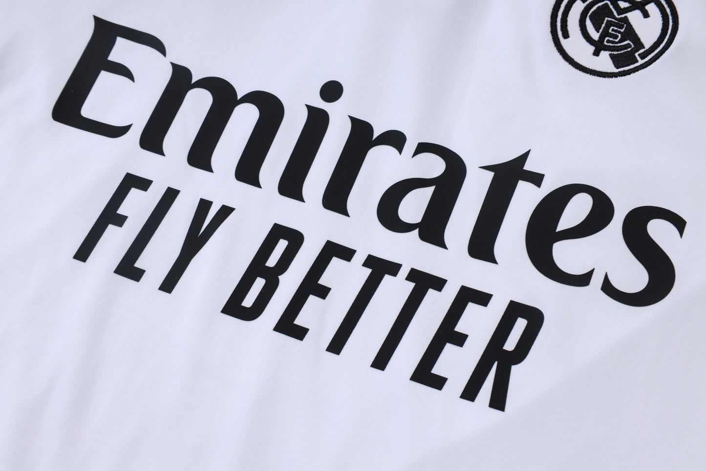 Real Madrid 1/4 Zip Tracksuit Set - White/Black/Grey