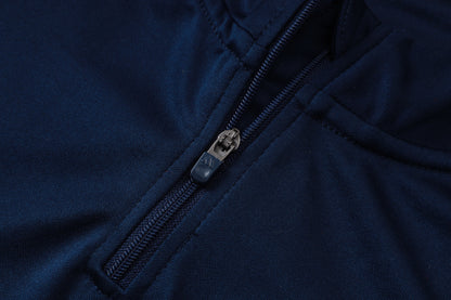 Spain 1/4 Zip Tracksuit Set - Navy/Light Blue