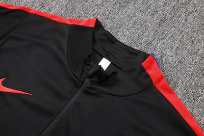 PSG 1/4 Zip Tracksuit Set - Black/Red