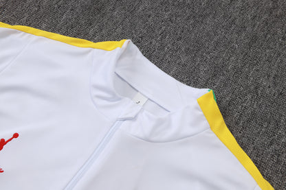 Brazil 1/4 Zip Tracksuit Set - White/Yellow/Black Jordan