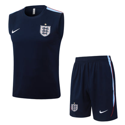 England Sleeveless Training Kit - Navy