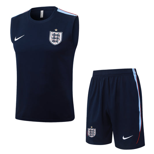 England Sleeveless Training Kit - Navy