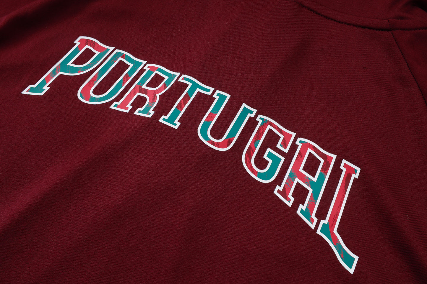 Portugal 1/4 Zip Tracksuit Set - Maroon/Teal