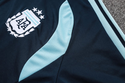 Argentina 1/4 Zip Tracksuit Set - Navy/Light Blue