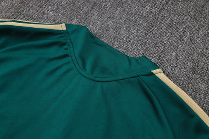 Italy 1/4 Zip Tracksuit Set - Green/White