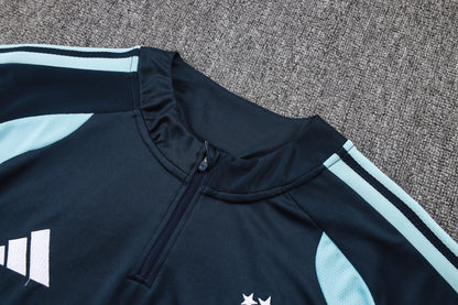 Argentina 1/4 Zip Tracksuit Set - Navy/Light Blue