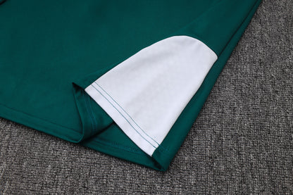 Italy 1/4 Zip Tracksuit Set - Green/White