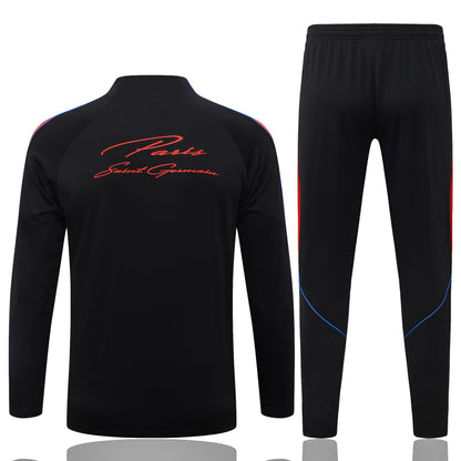 PSG 1/4 Zip Tracksuit Set - Black/Red