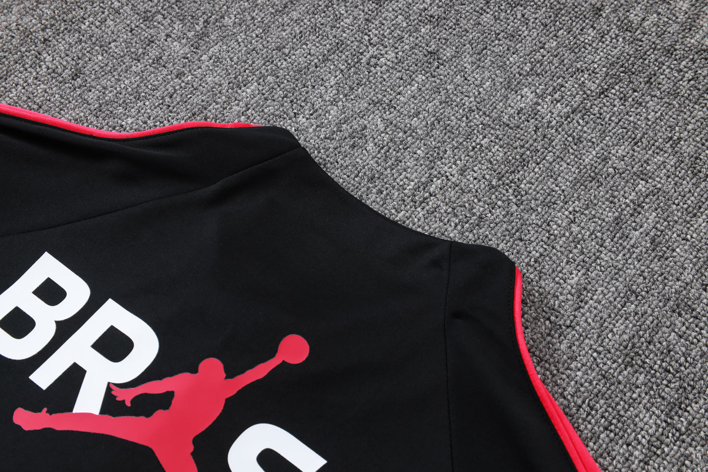 Brazil 1/4 Zip Tracksuit Set - Black/Red Jordan