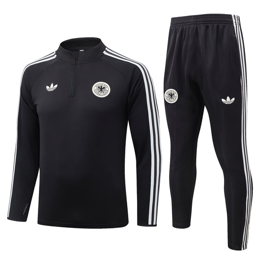 Germany 1/4 Zip Tracksuit Set - Classic Black