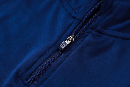 Real Madrid 1/4 Zip Tracksuit Set - Navy/Gold