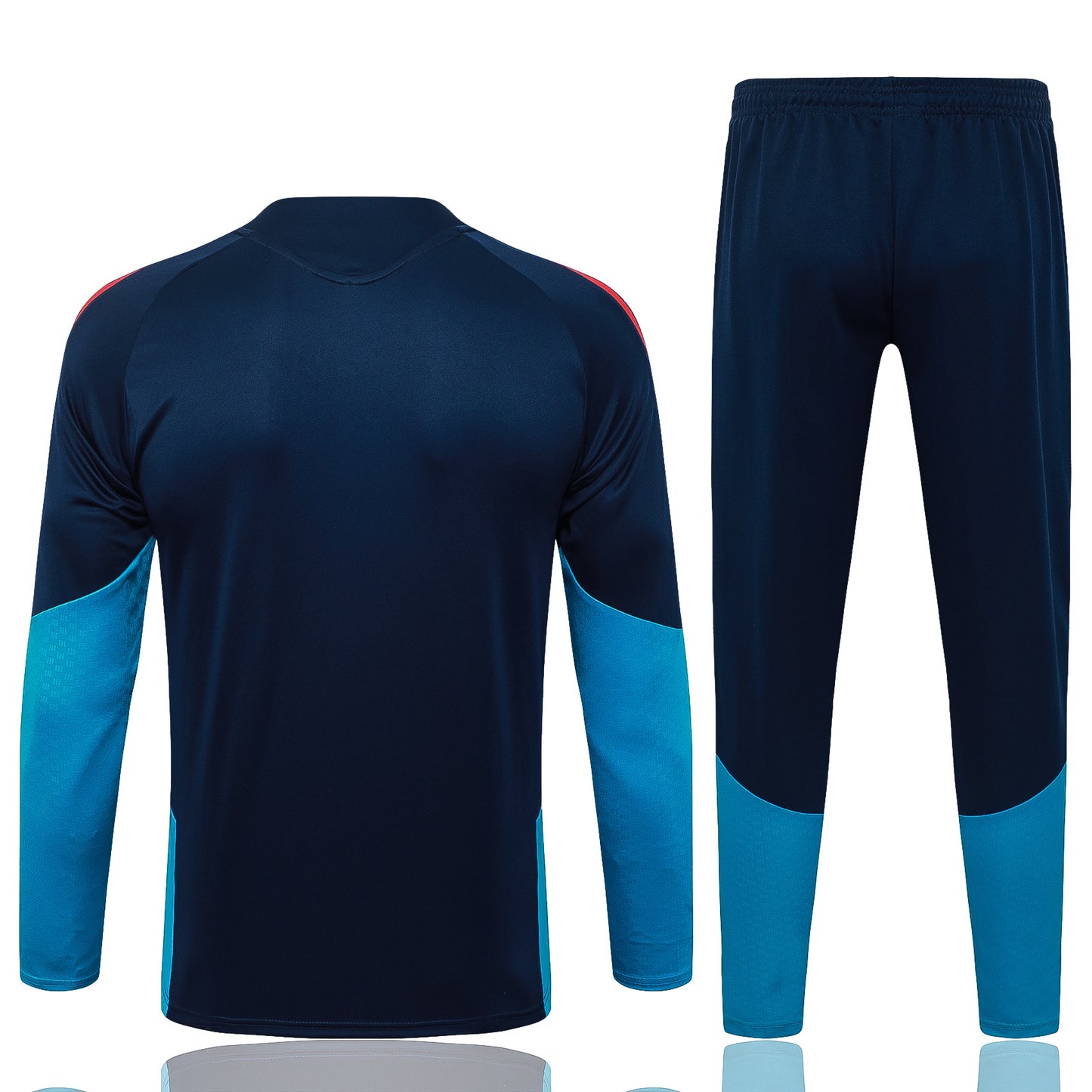 Spain 1/4 Zip Tracksuit Set - Navy/Light Blue