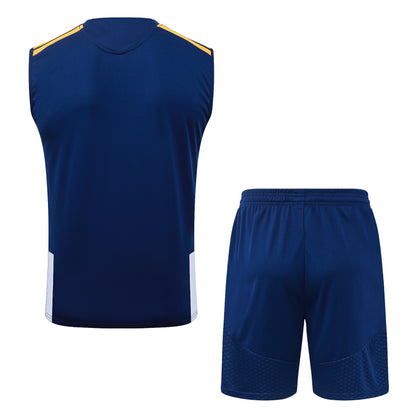 Real Madrid Sleeveless Training Kit - Navy/Gold