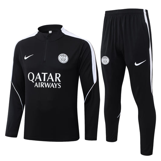 PSG 1/4 Zip Tracksuit Set - Black/White