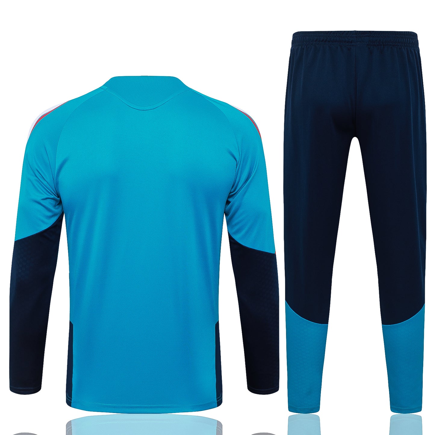 Spain 1/4 Zip Tracksuit Set - Light Blue/Navy