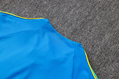 Brazil 1/4 Zip Tracksuit Set - Light Blue/Teal