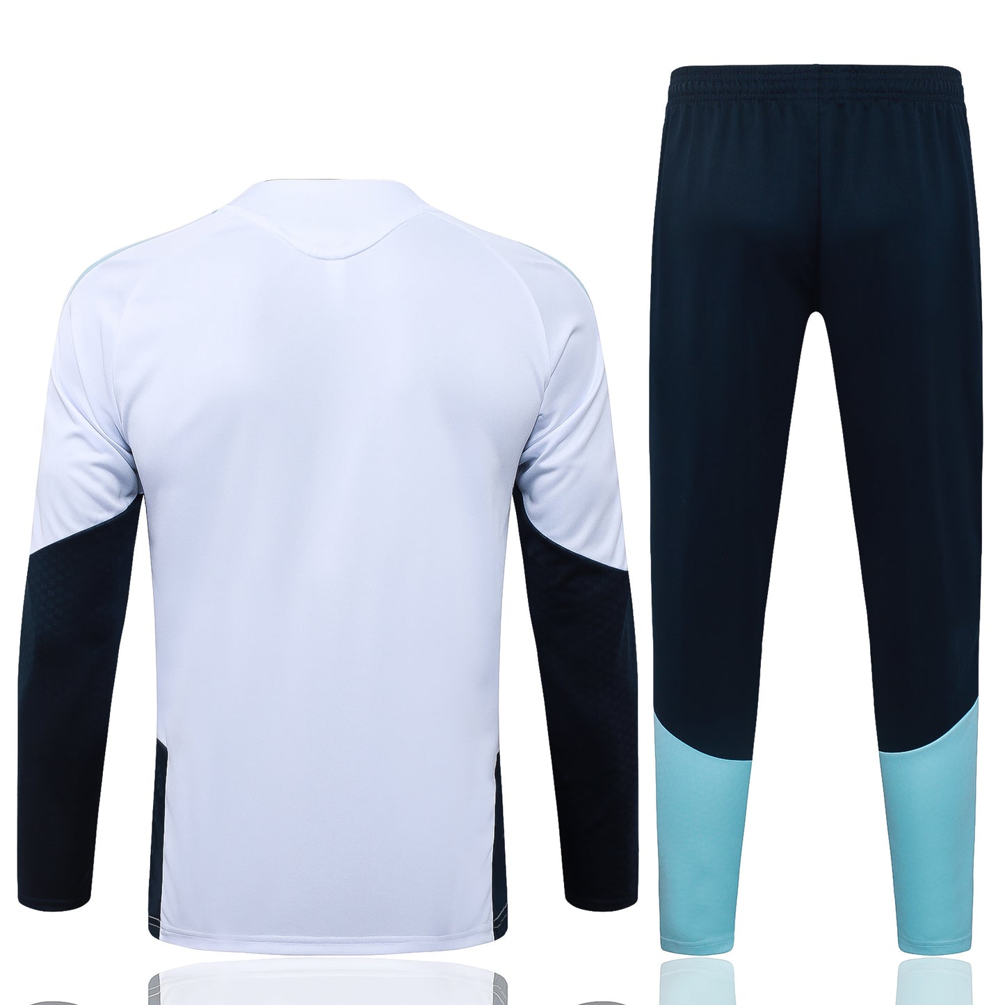 Argentina 1/4 Zip Tracksuit Set - White/Light Blue/Navy