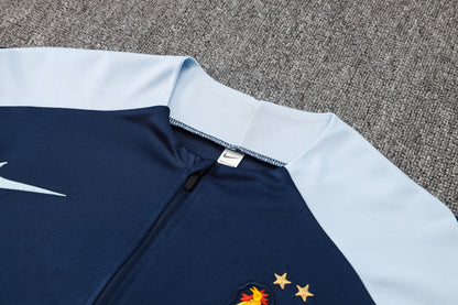 France 1/4 Zip Tracksuit Set Navy/Sky
