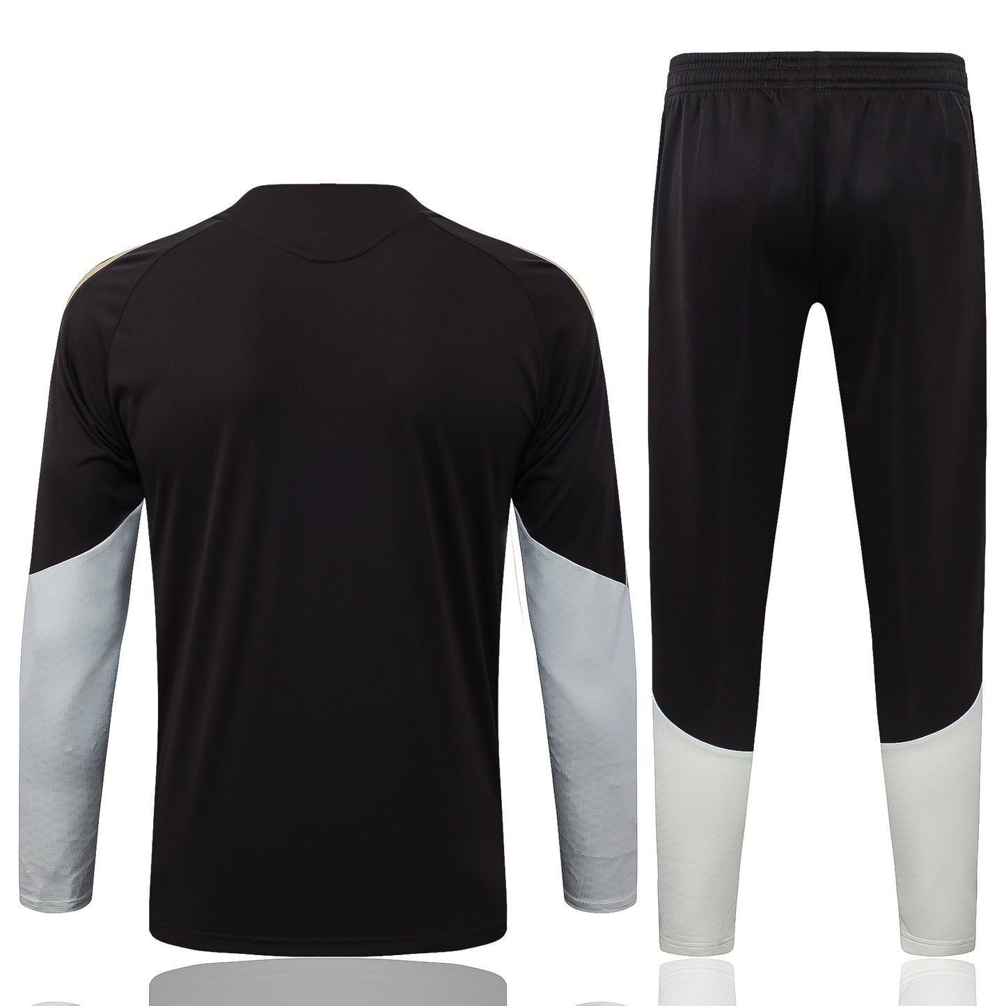 Flamengo 1/4 Zip Tracksuit Set - Black/White/Gold