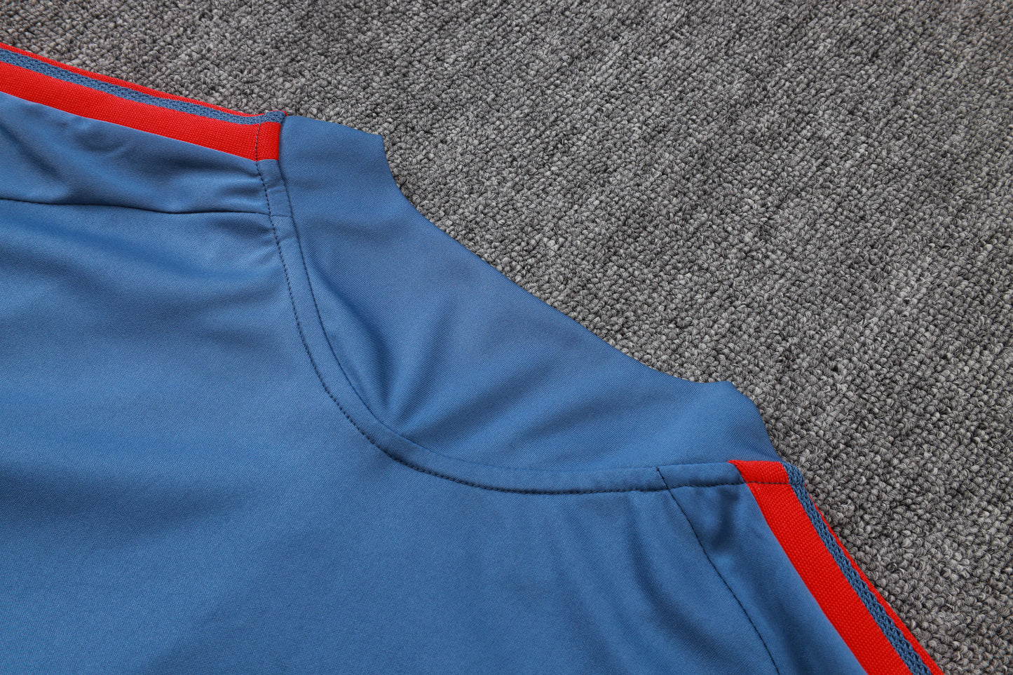 Bayern Munich 1/4 Zip Tracksuit Set - Steel Blue/Navy/Red