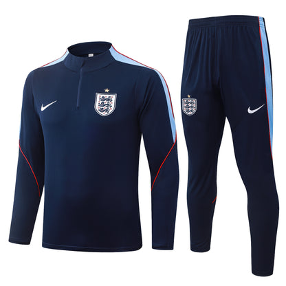 England 1/4 Zip Tracksuit Set - Navy