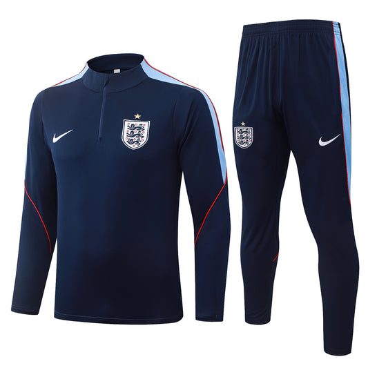 England 1/4 Zip Tracksuit Set - Navy
