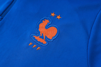 France 1/4 Zip Tracksuit Set - Blue