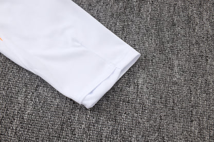 France 1/4 Zip Tracksuit Set - White/Navy