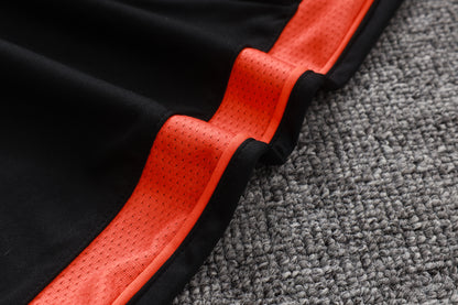 Netherlands 1/4 Zip Tracksuit Set - Black/Orange